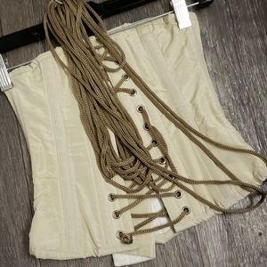 Burleska Intimates & Sleepwear - 20" Cream Tan Underbust Corset Burleska Intimates & Sleepwear - 20" Cream Tan Underbust Corset